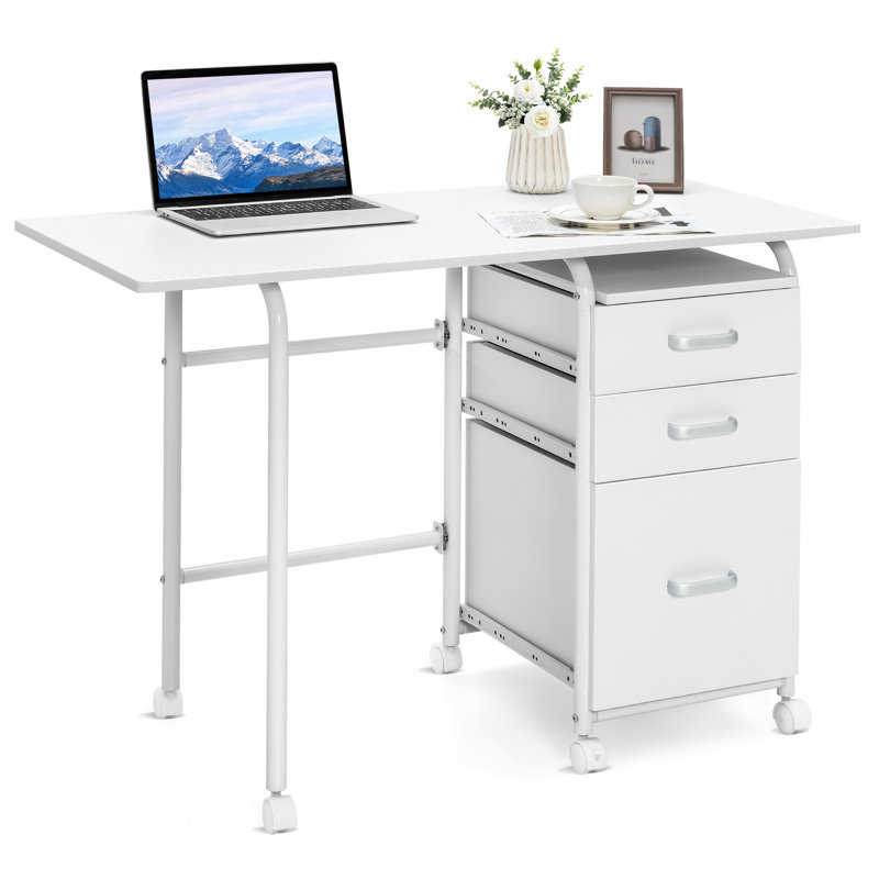 Ryilee Foldable Steel Writing Desk