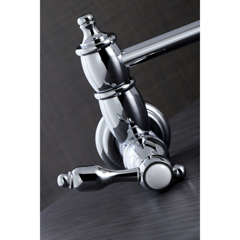 Robinet pour pot mural Tudor, Chrome poli