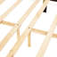 Queen-Size Bed With Headboard And , Solid Pine Wood, Robust Construction Queen In , Stable
