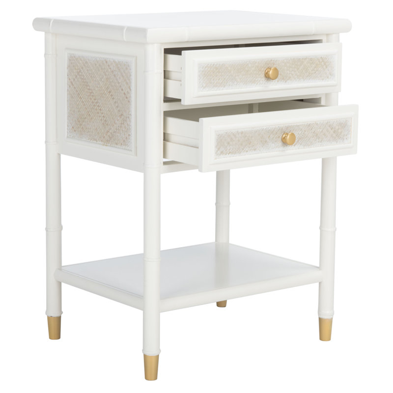 Radium 2 - Drawer End Table, White