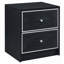 2 tables de chevet en noir et argent 2 tiroirs de rangement argentés et résolus