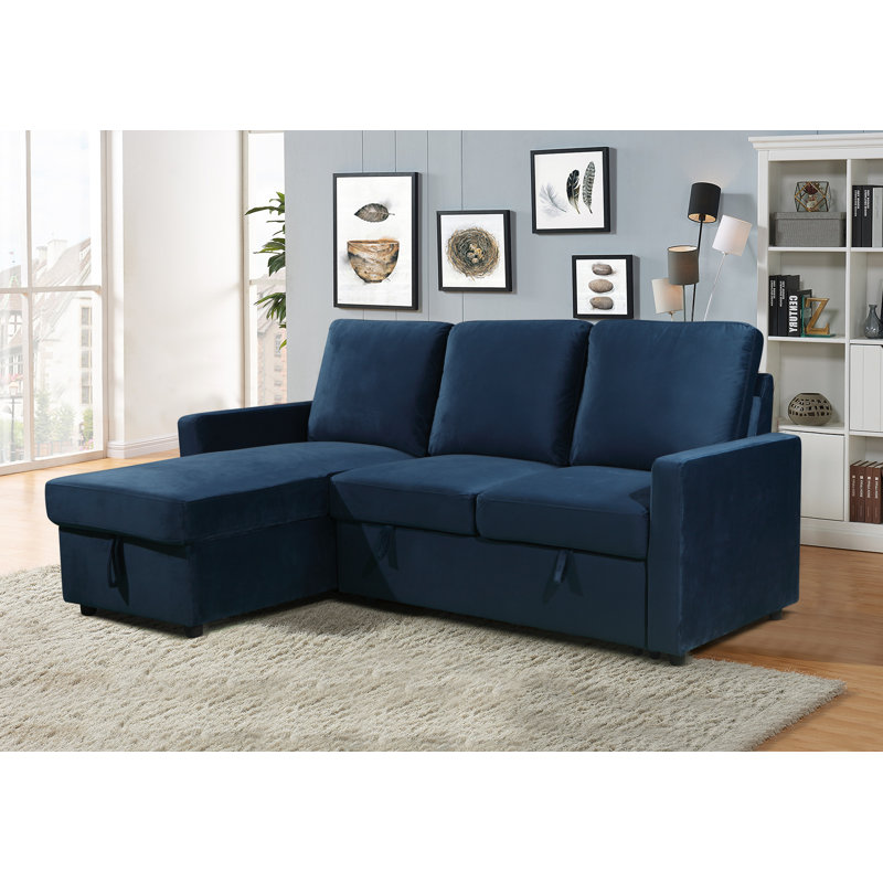 Manha 3 Seater Sofa Bed, Blue