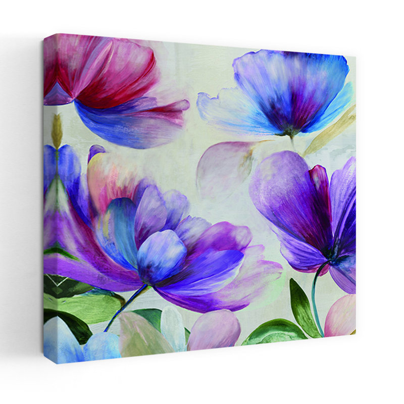 «Wanting Delicate Dreamy Vibrant Flower Art», H 18 po x l 18 po
