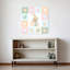 «Plaid Bunny Pastel Eggs Delicate Abstract Contemporary Lapin Spring Forest», reproduction d'art murale-1209988922