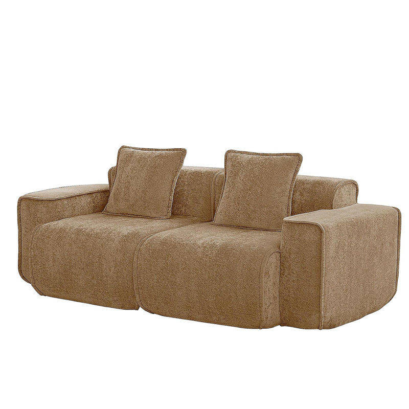 Velvet Sofa, Brown