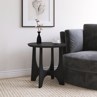 Table basse noire en bois