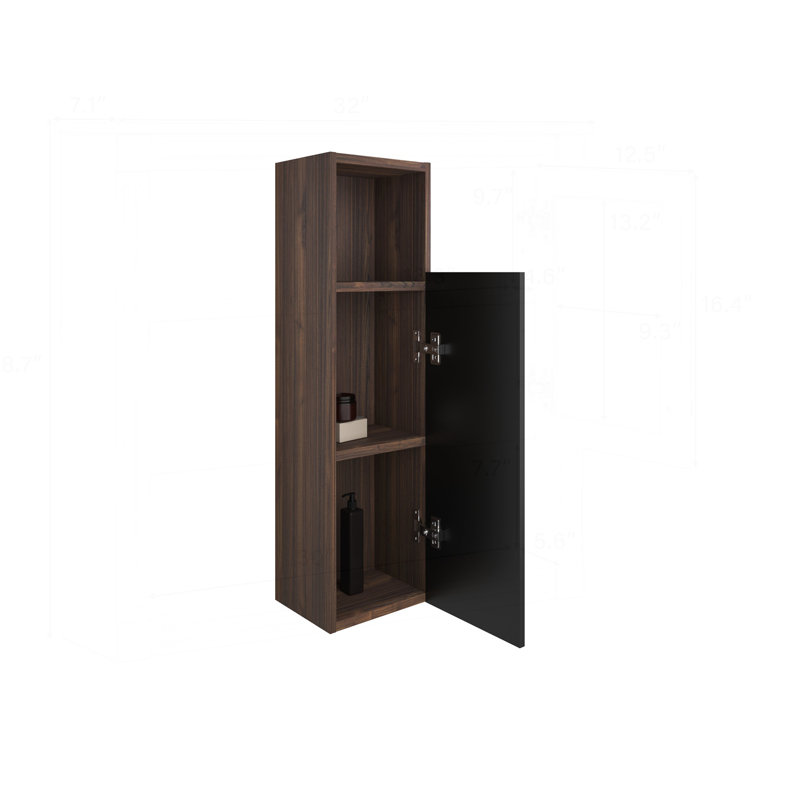 Armoire de salle de bain chic avec textures élégantes et rangement intelligent