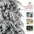 Willow 8Ft Slim Pre-Lit Flocked Artificial Christmas Tree