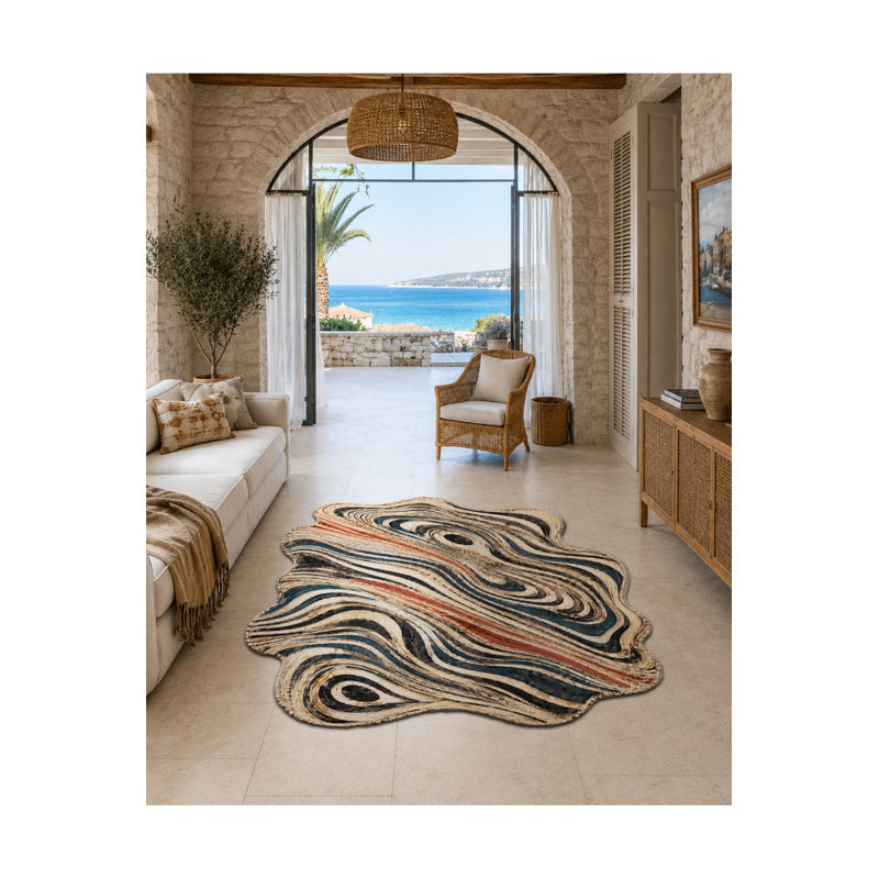 Tapis gris tissé Mosso, 3 pi 11 po x 5 pi 11 po