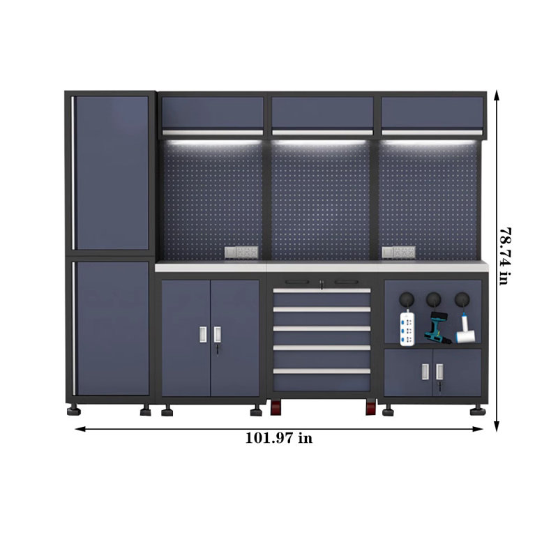 Système de rangement complet pour garage atelier