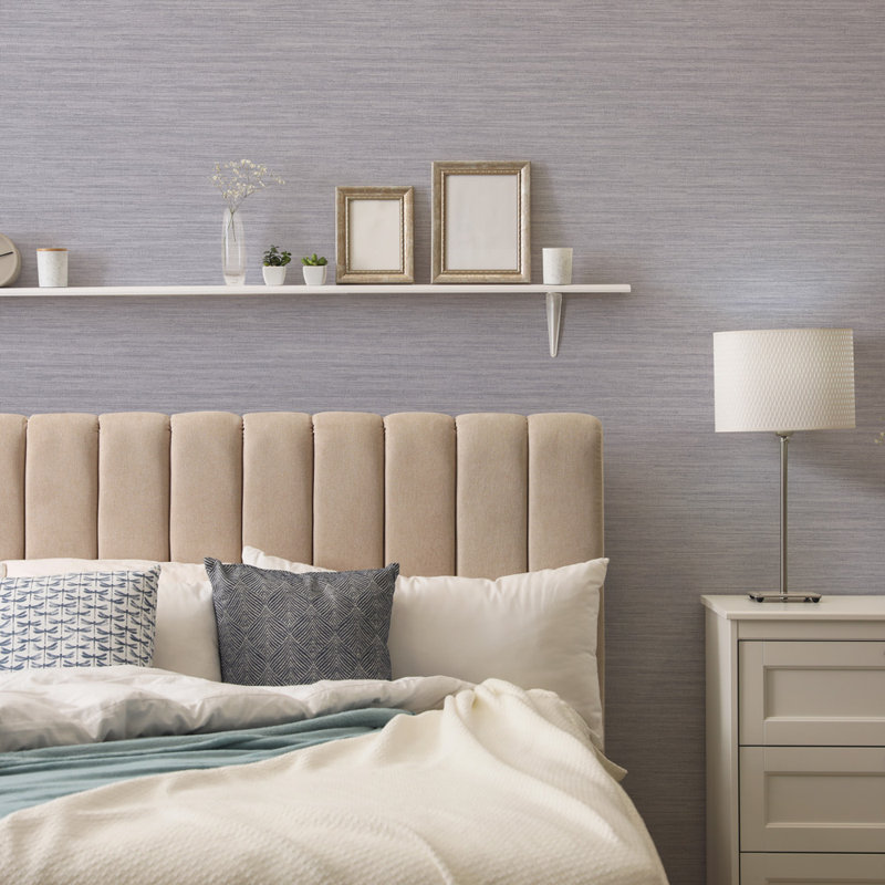 Barayon 33' L x 20.5" W Textured Peel and Stick Wallpaper Roll, Blue