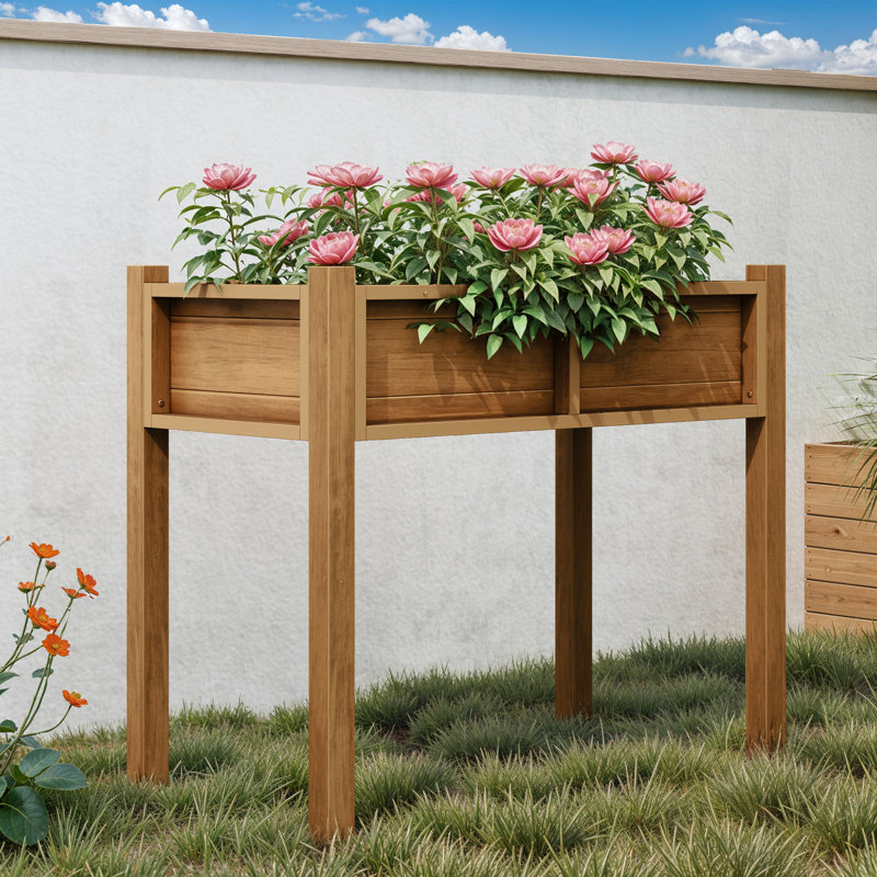Outdoor Planter Box, Brown