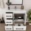 Meuble-lavabo simple 35,4 po avec plateau en acrylique Victoria-98195043