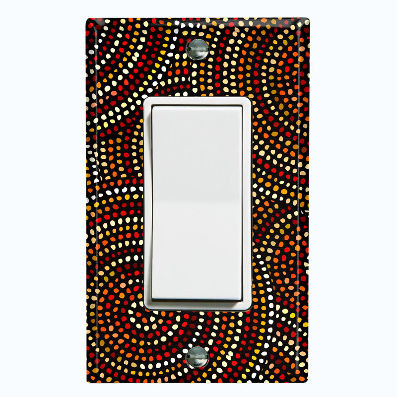Patterned 1 - Gang Toggle Light Switch Standard Wall Plate