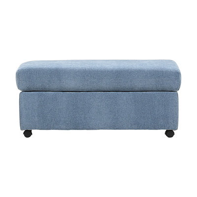 41" Upholstered Rectangular Ottoman - Marina Fog
