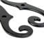 Porte-chien noir à obturateur L 6,5 po de style S en aluminium massif avec vis de fixation