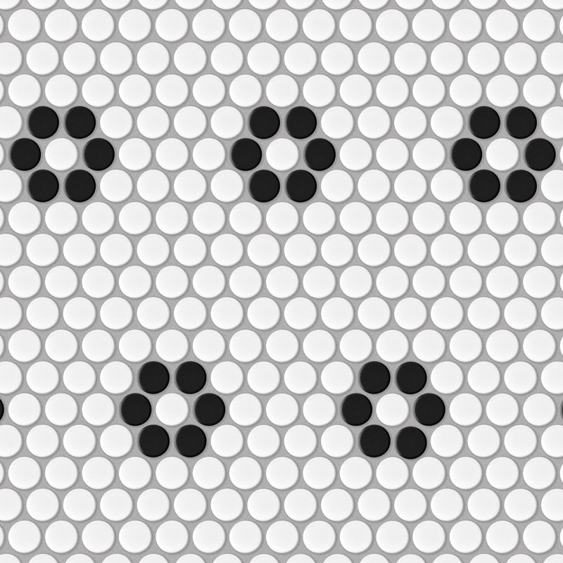 Metro Penny 1" x 1" Porcelain Penny Round Mosaic Wall & Floor Tile