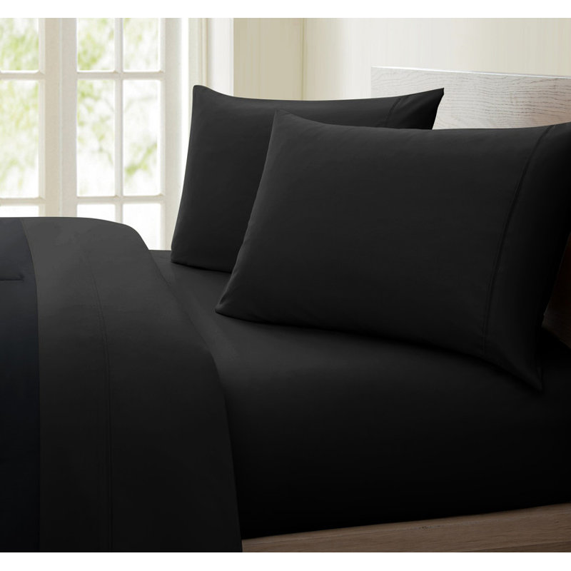 Monte Carlo Egyptian Cotton Sheet Set, Silver, Twin