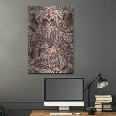 Colourful Abstract Brown Earth Fluctuation' by Sabrina Balbuena, Metal Wall Art