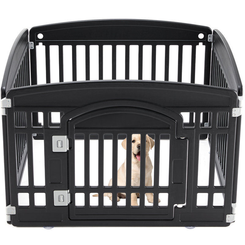 Clôture pliante ajustable pour chien pour petits et moyens chiens, Noir, noir, noir, noir