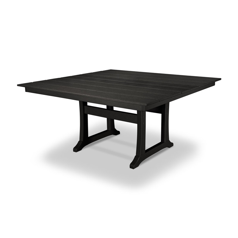 Table de salle à manger à tréteaux Farmhouse, Noir anthracite