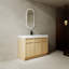 48" Freestanding Bathroom Vanity With  Resin Sink & 3 Soft-Close Cabinet Doors