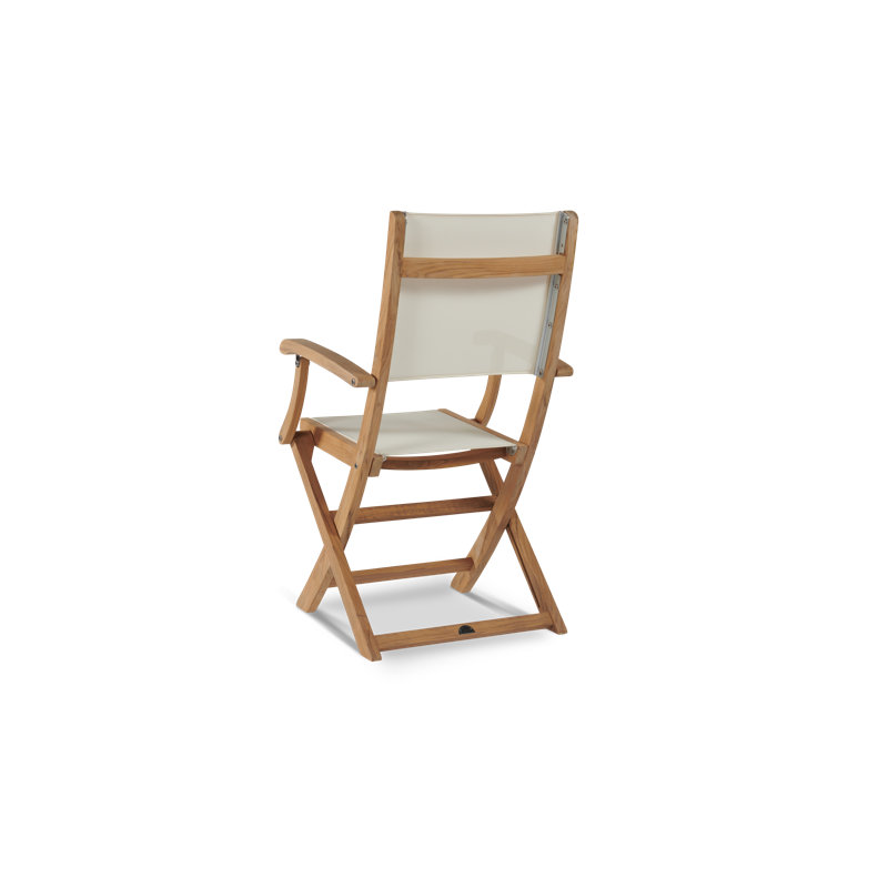 Stella Folding Dining Arm Chair, White