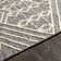 Tapis taupe / crème en coton tissé à plat à la main ikat Keida