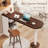  Bar Height Table, 55" Modern Kitchen Bar Table With Open Storage Shelf, Counter Height Dining Table For Kitchen, Breakfast Nook, Dining Room-988256560