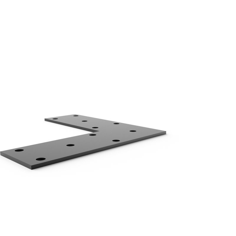 Plaque de connexion en «L» de 3/16 po d'épaisseur
