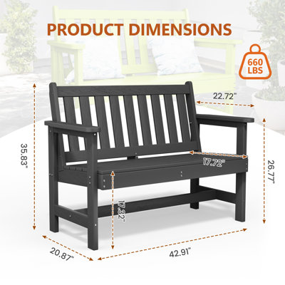 Genivieve HDPE Outdoor Bench