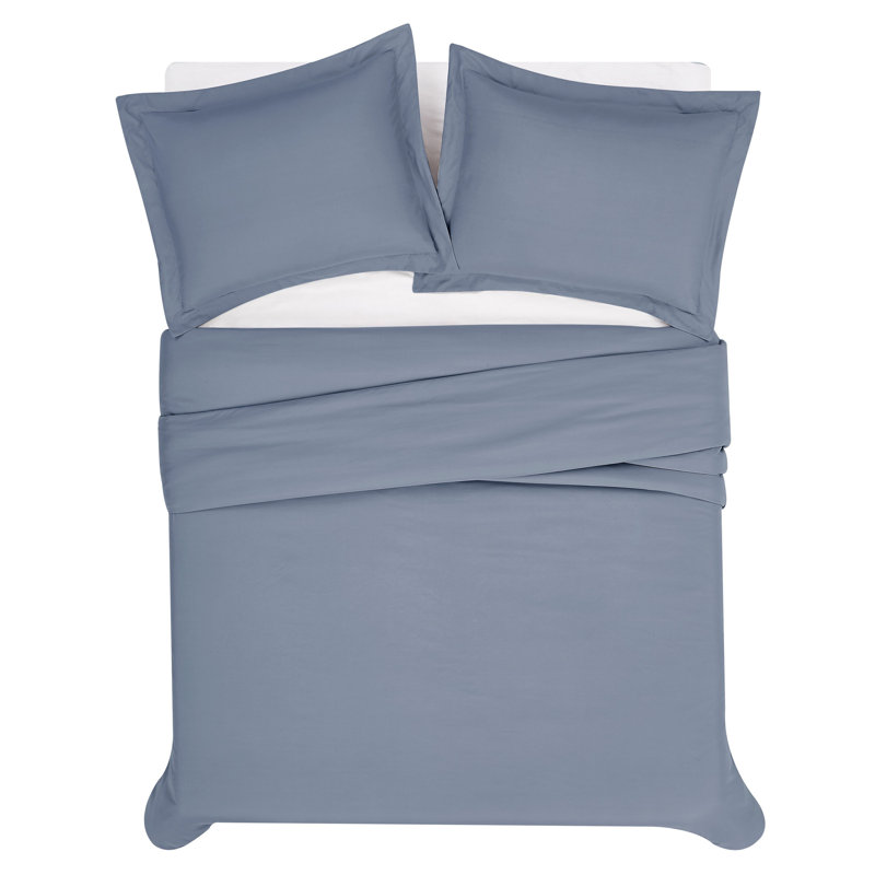 Ensemble de housse de couette London Fog Garry Wash, Double, Bleu