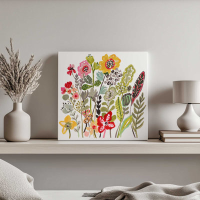 Colorful Floral Bouquet IV by Karen Fields Canvas Art Print