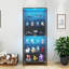 6-Tier Display Cabinet with Glass Doors, Metal Curio Cabinet with 3 Color Lights-964653997