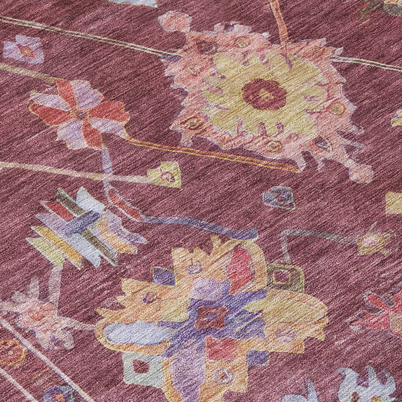 Machine Washable Indoor/Outdoor Kaczor ACN2234 Global Rug, Rectangle 3' x 5'