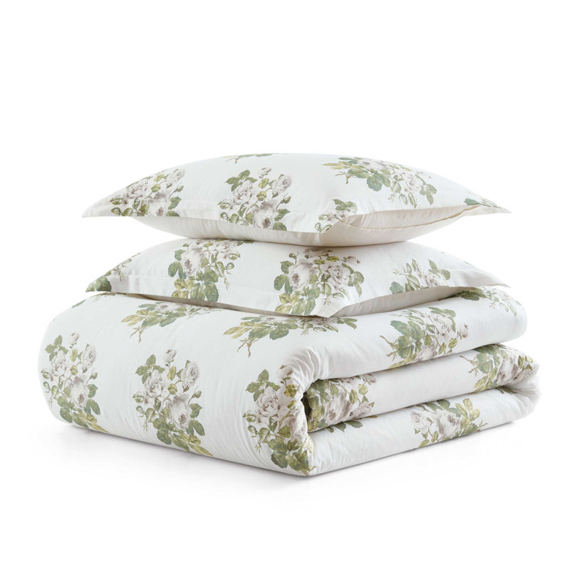 Ensemble de housse de couette Martha Stewart Eloise, Housse de couette pour grand lit et 2 taies décor