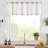 Striped Linen Valance Curtain 16 Inch Vertical Striped Valance For Kitchen Bathroom Light Filtering Window Treatment Rod Pocket Farmhouse Rustic Semi Sheer Short Window Curtain 1 Panel-112489615