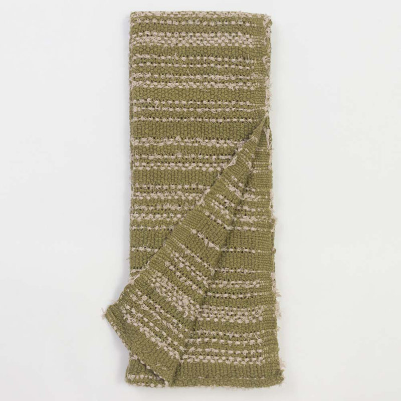 Lemongrass Cotton Basket Weave Knitted Throw Blanket