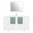 Brescia 60" Single Sink Freestanding Bathroom Vanity with Ceramic Top and Matching Mirror-33559827