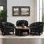 Fauteuil tonneau en similicuir, fauteuil club moderne-371256391