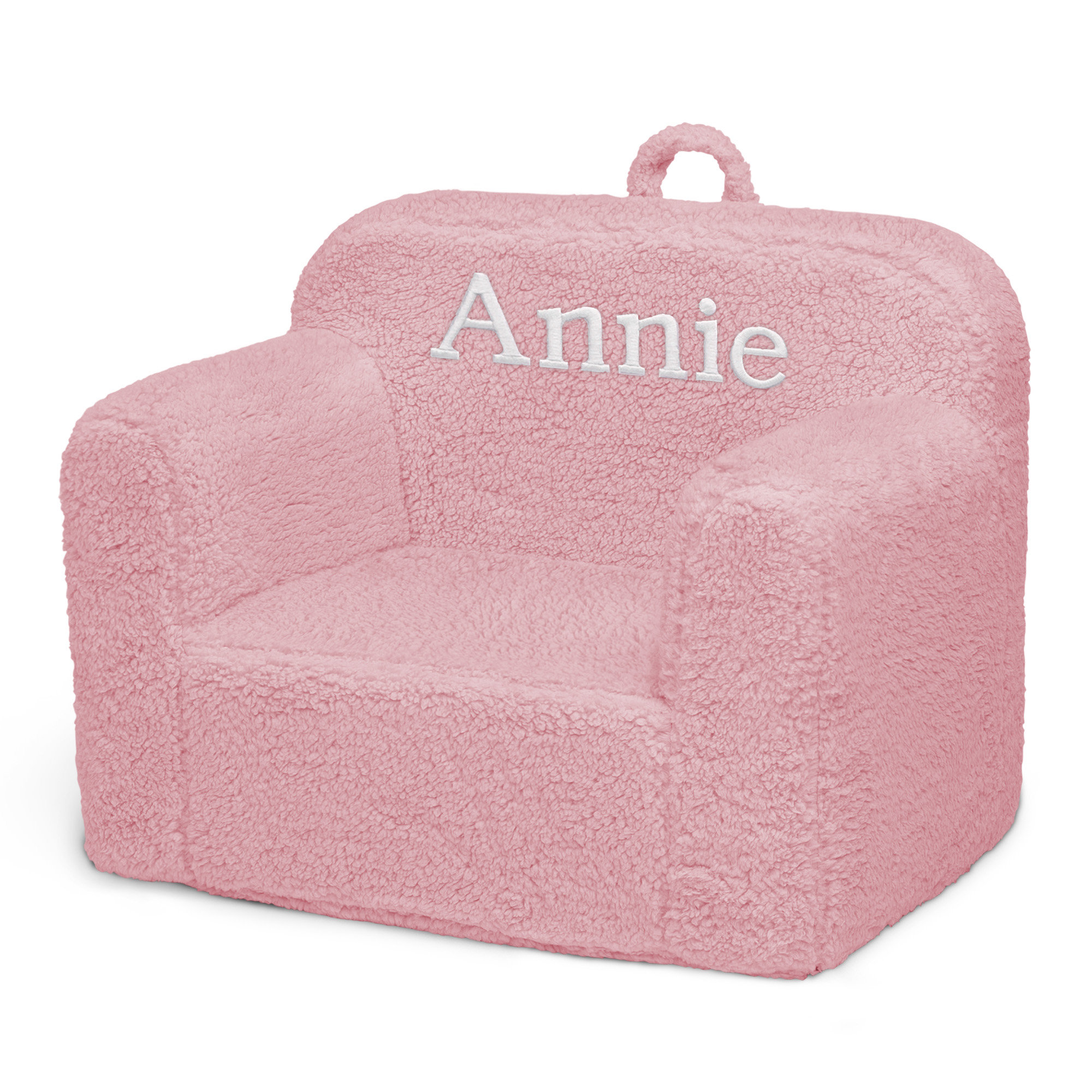 Sherpa Personalized Kids Club Chair, Brantdford, Yes, Pink
