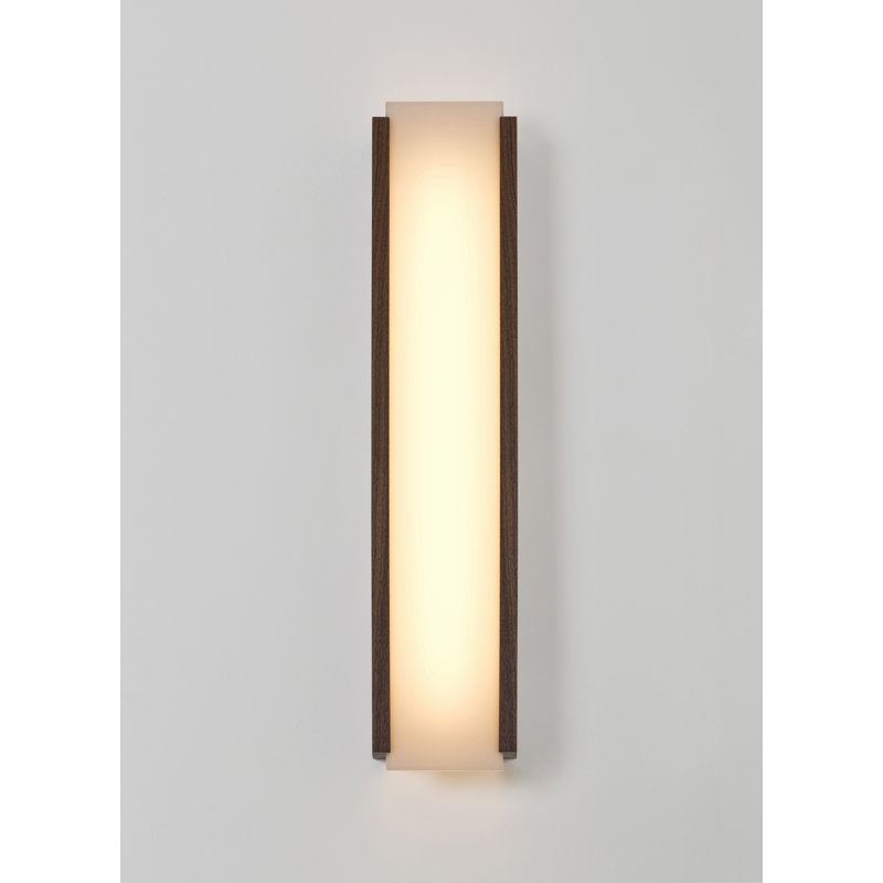 Capio 1 - Light LED Flush Mounted Sconce, Long, Walnut, 2700K (Warm) Bulb Temp., 120V