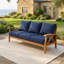 Murrin 5 - Person Teak Outdoor Conversation Set With Cushions-1245218214