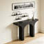 Console 47 po, canapé d'entrée en bois avec base arquée