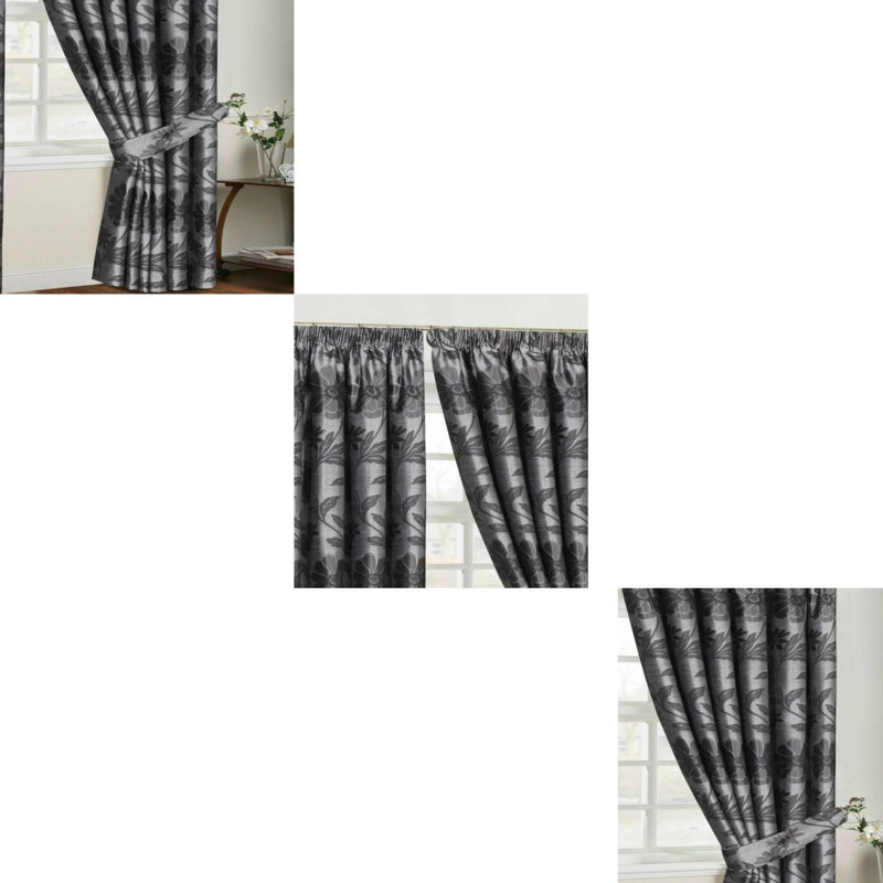 Mequon Room Darkening Curtain Pair, 168 W x 183 D cm, Grey