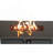 42" Smoked Glass Metal Rectangle Fire Pit (Black)
