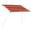 Dakota Fields 200cm W x 150cm D Fabric Orange/Brown Cover Retractable Patio Awning