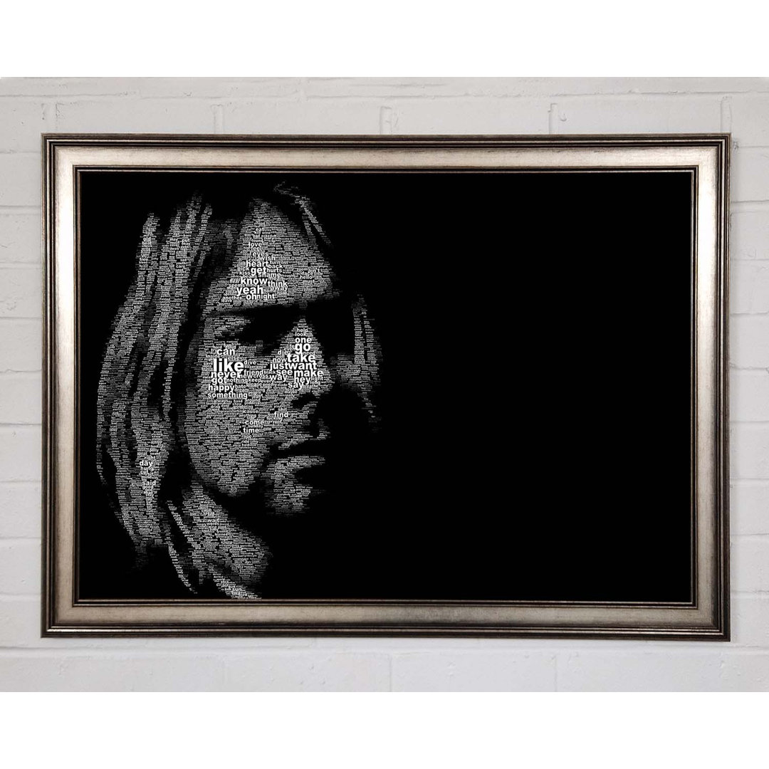 Kurt Cobain Portrait - Einzelner Bilderrahmen Kunstdrucke