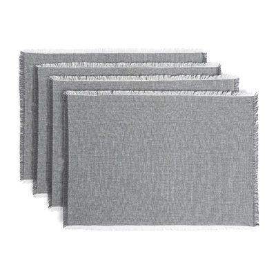 Ensemble de 4 napperons en chambray