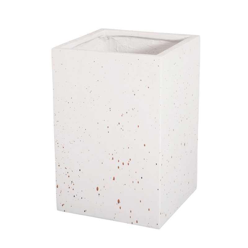 MGO Handmade Rectangle Planter Box, 20''H, White, 20.04" H x 13.14" W x 13.14" D, White